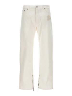 OFF-WHITE: Jeans évasés - Jean Bootcut - Blanc