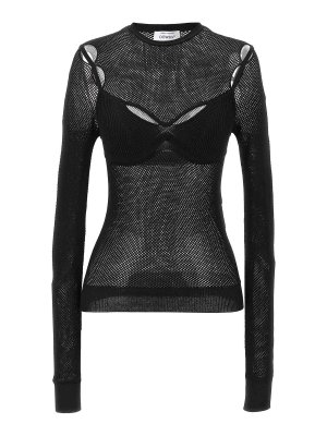 OFF-WHITE: Tops & Tank tops - Net Arrow Bralette Top