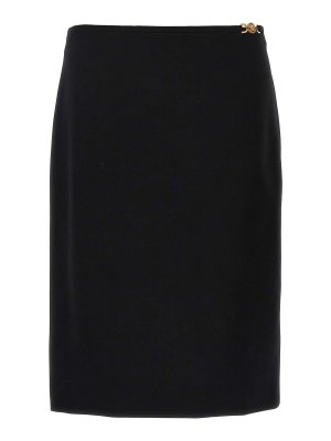 VERSACE: Knee length skirts & Midi - Stretch Skirt Logo Waist
