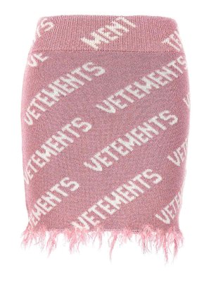 スカート VETEMENTS 'Graffiti Monogram' skirt Pink WE64KN900PW Vetements Graffiti Monogram Skirt - Women | WE64KN900PWPINKWHITE