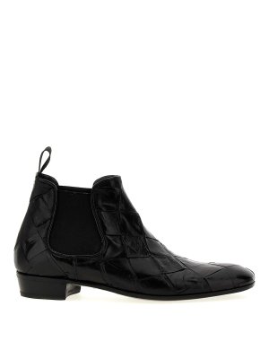 LIDFORT: ankle boots - Braided Leather Ankle Boots
