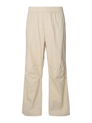 BURBERRY: casual trousers - Beige Cotton Blend Trousers