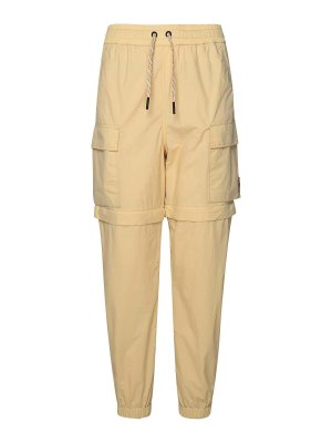 MONCLER: tracksuit bottoms - Cream Polyamide Sporty Pants