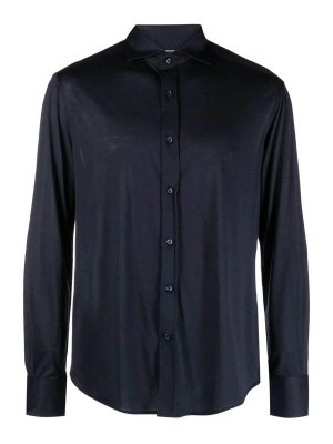 BRUNELLO CUCINELLI: シャツ - シャツ - ダークブルー