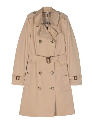 ジャケット BURBERRY Women Trench Coats 8106341 Beige Burberry Cotton Blend Trench Jacket - Beige - Women | 8106341