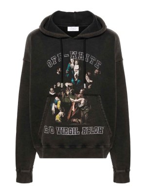 Off-White Scan Arr Hoodie - Brown - Men | OMBB118S24FLE0022809