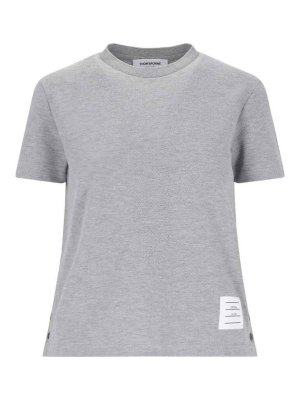 THOM BROWNE: t-shirt - T-Shirt Dettaglio Tricolore Retro