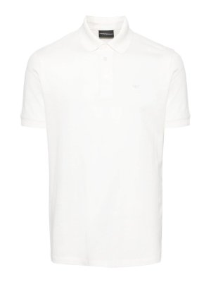 EMPORIO ARMANI: polo shirts - Logo Cotton Polo Shirt