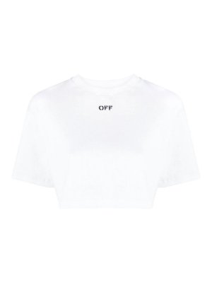 Tシャツ・カットソー Off-White Woman T-Shirt White OWAA089S24JER002 0101 Off-Whiteアウトレット：Tシャツ レディース - ホワイト