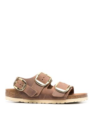 Premiata Brown leather Vox platform sandals | M4721VOXCHOCOLATE