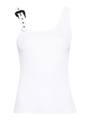 Versace Jeans Couture: t-shirts - Buckle Detail T-Shirt