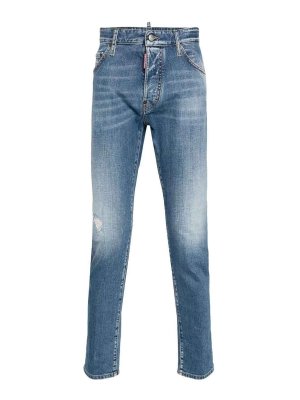 DSQUARED2: jeans bootcut - Jeans effetto slavato