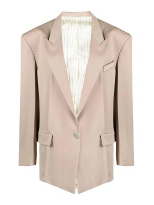 The Attico: blazers - Oversized blazer silhouette peak lapels
