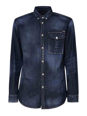 DSQUARED2: Chemises - Chemise - Bleu