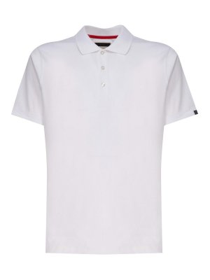 FAY: polo shirts - Short-Sleeved Polo Shirt In Cotton Jersey