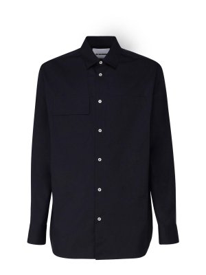 JIL SANDER: shirts - Long-Sleeved Straight-Cut Cotton Shirt