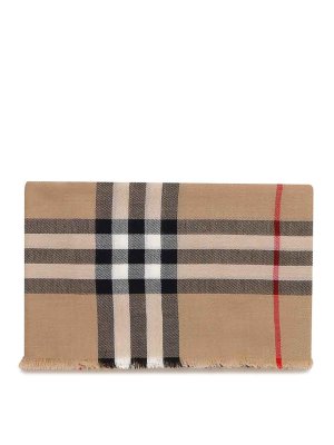 BURBERRY: Bufandas y pañuelos - Bufanda - Beis