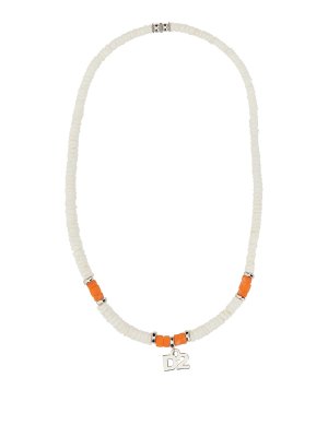 【関税&送料込】Patou Glass And Brass Bead Necklace Patou Glass And Brass Bead Necklace - Orange | JW1011004256O