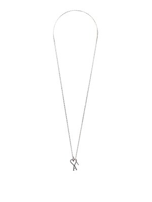 【ロゴデザイン♡】AMIRI SCRIPT NECKLACEネックレス Amiri Logo necklace - Silver - Men | SS23MAX001383 | thebs.com