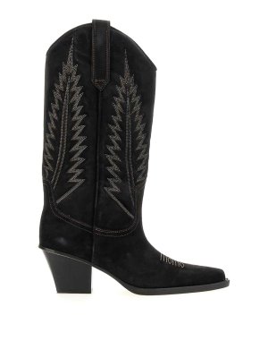 ロングブーツ Stuart Weitzman FW22 SALOON 100 WEDGE BOOT (SB652_TOF) SALOON 100 WEDGE BOOT in Black for Women | Stuart Weitzman®