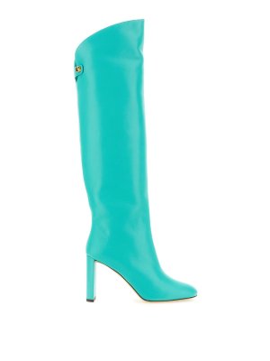 ロングブーツ SKORPIOS SS23 ADRIANA BOOT (ADRIANA_GREEN) Skorpios I Adriana Borgia - Embossed brown floral leather