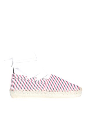 THOM BROWNE: espadrilles - Seersucker cotton espadrilless