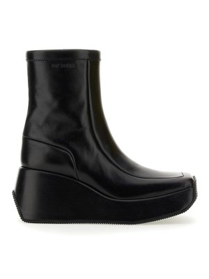 RAF SIMONS: ankle boots - Ankle Boots With Square Toe