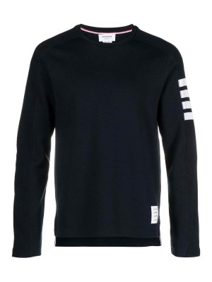 THOM BROWNE: Sweatshirts & Pulls - Sweat-Shirts - Bleu Foncé