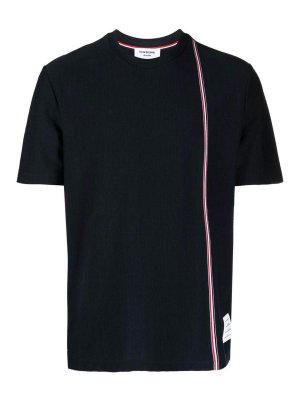Tシャツ・カットソー THOM BROWNE FW24 4BAR SHIRT (MJS117A 06769415) Thom Browne 4-Bar short-sleeve T-shirt | REVERSIBLE