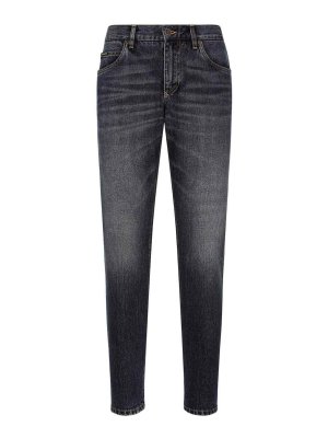 DOLCE & GABBANA: Jeans à jambe droite - Jean Droit - Noir