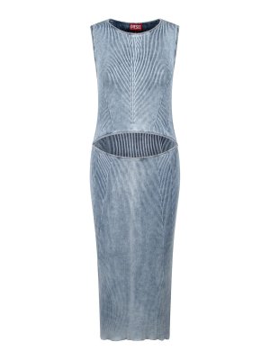 DIESEL: knee length dresses - M-taryn midi ribbed dress