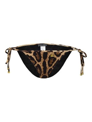DOLCE & GABBANA: bikinis - Brown polyamide blend bikini bottoms
