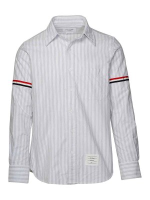 THOM BROWNE: shirts - Two-tone cotton shirt