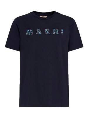 Marni: Suéteres con cuello pico - Suéter Cuello Redondo - Azul Oscuro