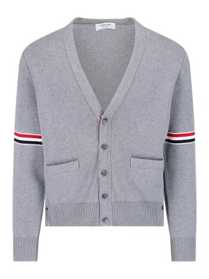 THOM BROWNE: Cardigans - Cardigan - Gris