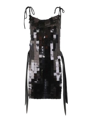 MARIA CALDERARA: cocktail dresses - Corazza macro square sequins on tulle dress