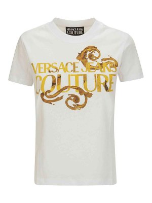 VERSACE JEANS: Tシャツ - Tシャツ - ブルー