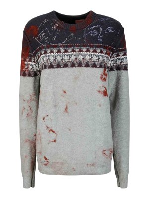 SIMON CRACKER: クルーネック - クルーネック - 白