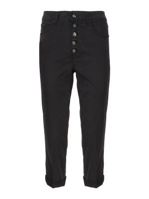 DONDUP: ブーツカットジーンズ - ブーツカットジーンズ - 黒