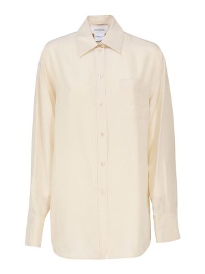 Tシャツ・カットソー AMI PARIS MANDARIN COLLAR SHIRT (USH218.CO0063 193 CHALK) AMI PARIS MANDARIN COLLAR SHIRT (USH218.CO0063.D 193 CHALK