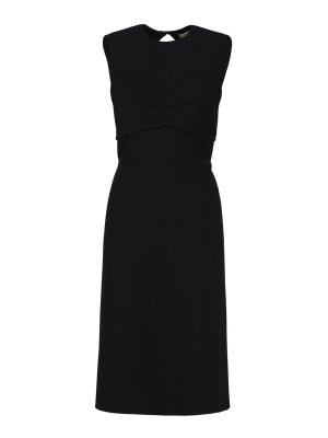 SPORTMAX: knee length dresses - Dress with inlay and back cut out