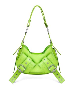 ショルダーバッグ・ポシェット BURBERRY Women Shoulder Bags 8081408IVY Green Burberry Medium Peg check-pattern Shoulder Bag | Green