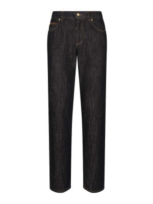 DOLCE & GABBANA: Straight Leg Jeans - Schwarze Jeans