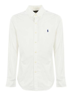 Tシャツ・カットソー AMI PARIS MANDARIN COLLAR SHIRT (USH218.CO0063 193 CHALK) AMI Classic Shirt Mandarin Collar Chalk - Calico Club