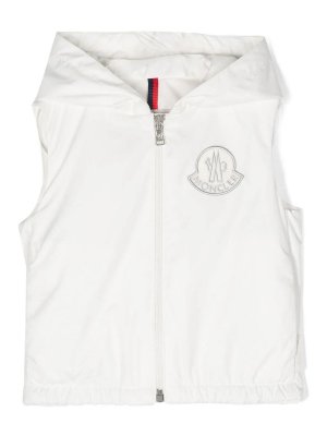 MONCLER: ダウン・ハイテクジャケット - ダウンジャケット - 白