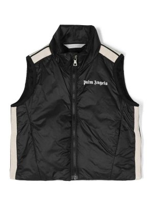 Palm Angels: padded jackets - Logo Light Puffer Vest