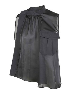 Sacai: shirts - Fabric Combo Shirt