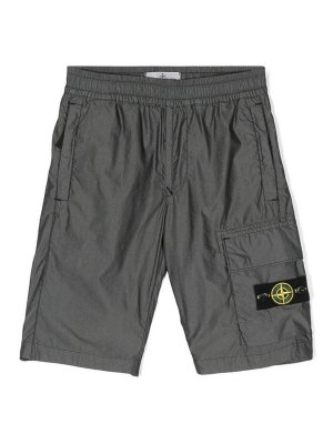 Stone Island Junior: Hosen Shorts - Shorts - Schwarz