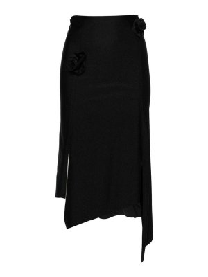 スカート sacai SS24 FABRIC COMBO SKIRT (24.07226 001 BLACK) Sacai Fabric Combo Skirt - Black - Women | 2407226001