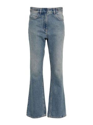 デニム・ジーパン TOM FORD FW24 Flared jeans (PAD119DEX224 LB999) TOM FORD Mid-Rise Comfort Stone Washed Denim Flare Pants
